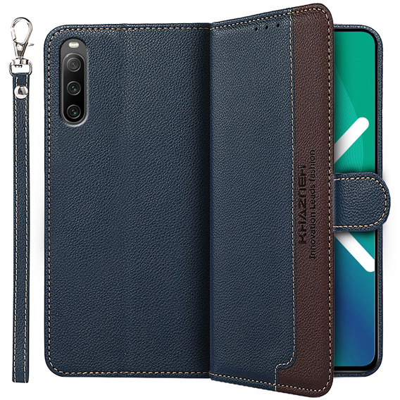 Pattintható tok a Sony Xperia 10 IV, KHAZNEH RFID Case, kék