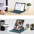 Billentyűzet tok iPad Pro 11" 2024 (5 gen.), Rotary 360° Leather, sötétzöld