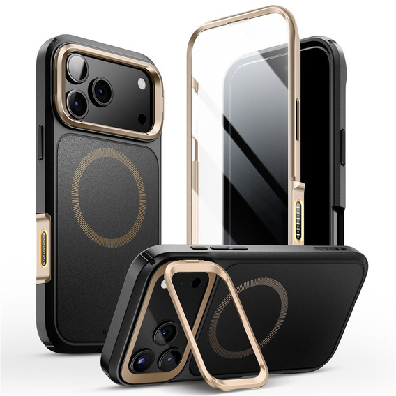 Supcase tok iPhone 17 Pro Max készülékhez, IBLSN Ares Fip Magsafe, sivatagi arany