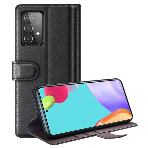 Pattintható tok Samsung Galaxy A52 / A52s, Split Leather, kék