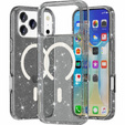 Tok iPhone 17 Pro készülékhez, MagSafe, csillogó - áttetsző fekete