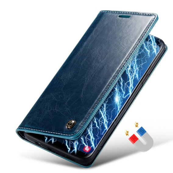 CASEME flip tok Samsung Galaxy S9+ Plus, Waxy Textured, kék