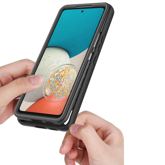 Tok Samsung Galaxy A53 5G készülékhez, Shockproof, fóliával, kék