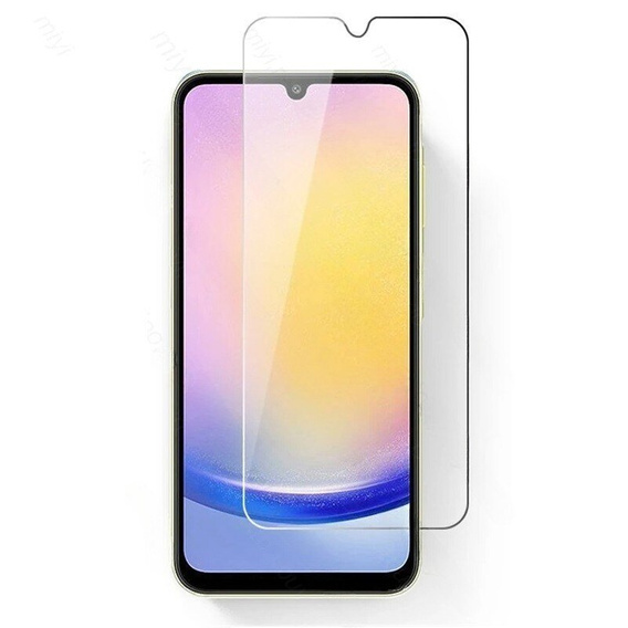 Páncélozott tok Samsung Galaxy A25 készülékhez, kétrétegű, fekete + 9H üveg