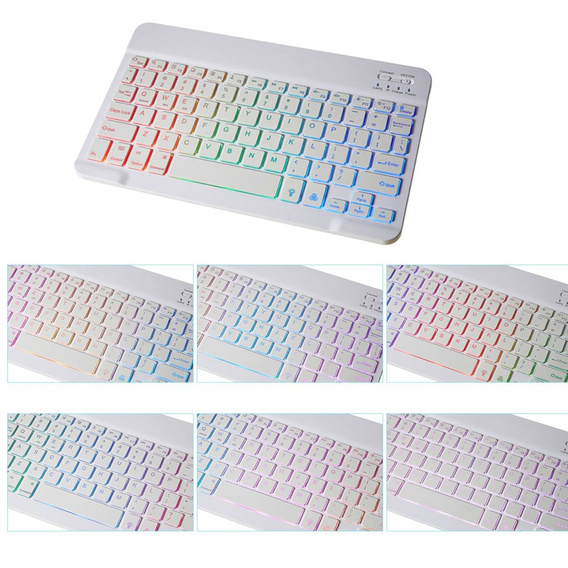 Tok + billentyűzet Galaxy Tab S7+ Plus / S8+ Plus /S7 FE T730 T733, Pen Slot, rózsaszín rose gold
