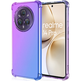 Tok Realme 14 Pro 5G, Gradient Dropproof, Lila / kék