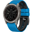 Szilikon pánt Garmin Fenix 7 / Forerunner 965 / 955 / 945 / 935, kék / fekete