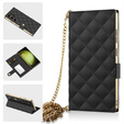 Flip tok Samsung Galaxy S23 Ultra készülékhez, GKK Mirror Wallet, fekete