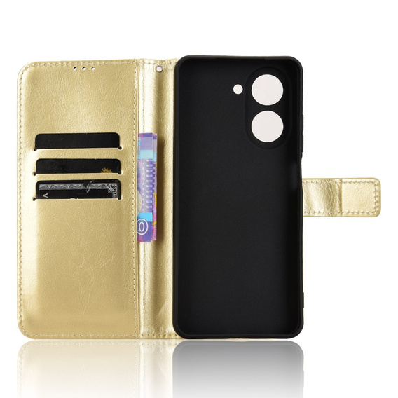 Pattintható tok a Xiaomi Redmi A5, Crazy Horse Wallet, arany