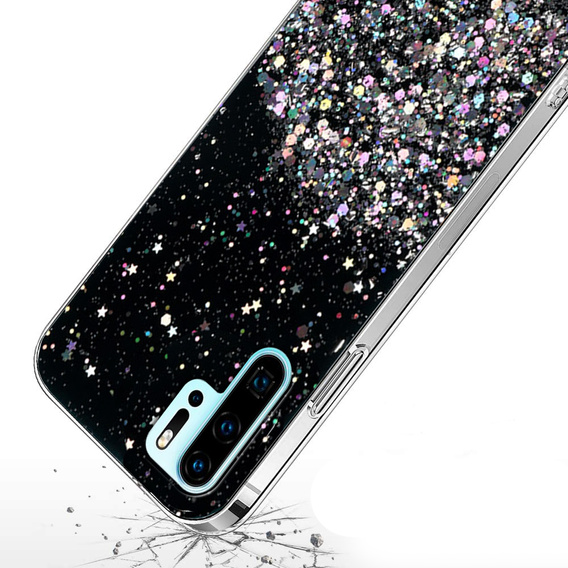 Telefontok a Huawei P30 Pro, Glittery, fekete