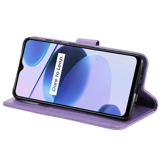 Pattintható tok a Realme C35, Mandala, kék