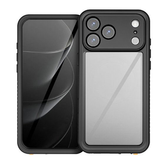 Tok iPhone 17 Pro Max készülékhez, IP68 vízálló Redpepper, fekete