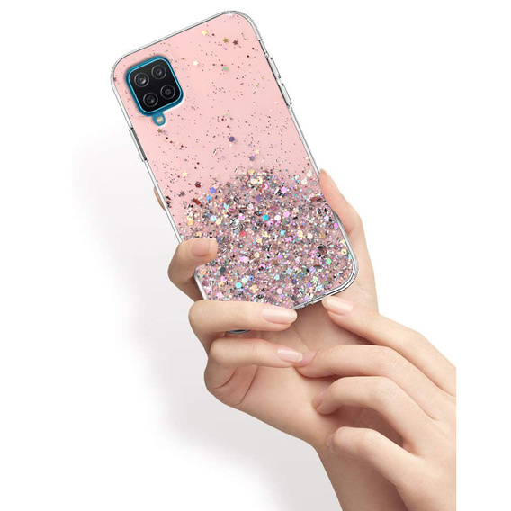 Telefontok a Samsung Galaxy A22 / M22 4G / LTE, Glittery, kék