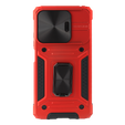 Páncélozott tok Xiaomi Redmi Note 13 5G, CamShield Slide, piros + edzett üveg 9H