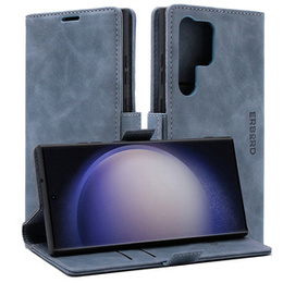 Telefontok a Samsung Galaxy S23 Ultra, ERBORD Vintage, pénztárca patenttal, zöld