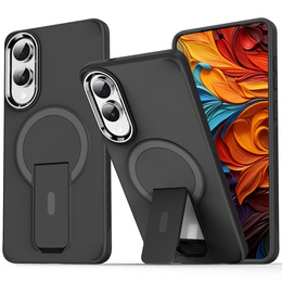 Tok Samsung Galaxy S25 Edge, Kickstand Matt Case, MagSafe, fekete