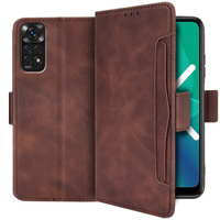 Pattintható tok a Xiaomi Redmi Note 11 / 11S, Card Slot, barna