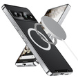 Kameravédő tok Google Pixel 8 Pro, CamShield MagSafe, átlátszó / ezüst