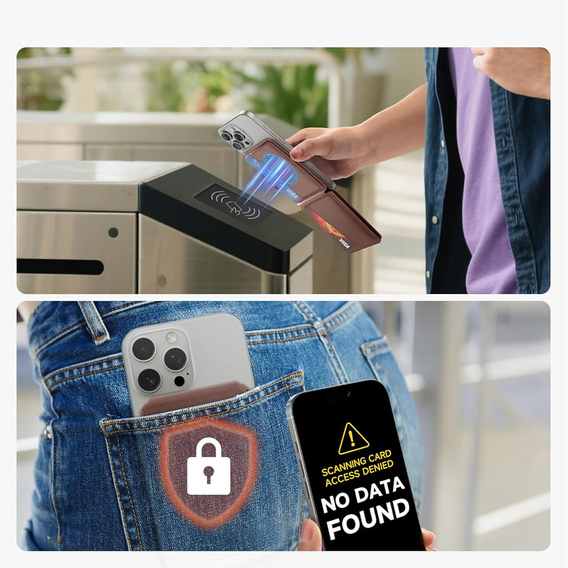 Mágneses pénztárca helymeghatározással, NFC-vel és bölcsővel iPhone 16 Pro készülékhez