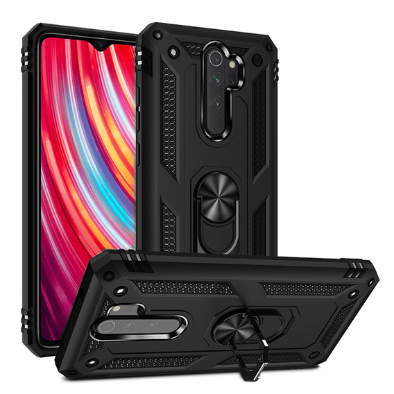 Páncélozott telefontok a Xiaomi Redmi Note 8 Pro, Nox Case Ring, fekete