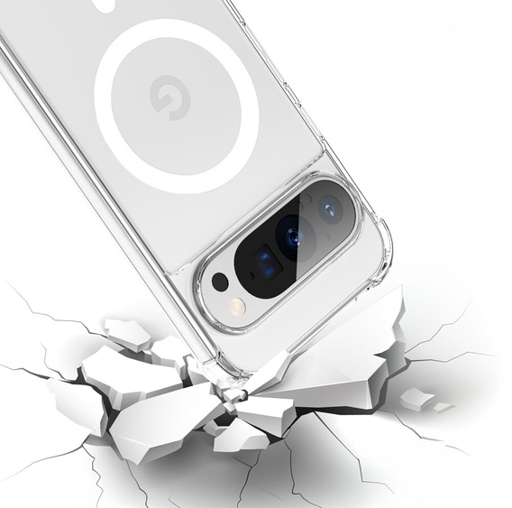 Telefontok a Google Pixel 9 / 9 Pro, Dropproof MagSafe, átlátszó