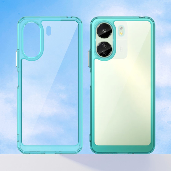 Telefontok a Xiaomi Redmi 13C / Poco C65, Fusion Hybrid, átlátszó / kék