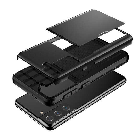 Telefontok a Samsung Galaxy S22, Sliding Card Holder, fekete