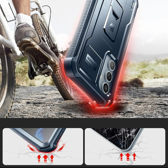 Páncélozott tok a Samsung Galaxy A34 5G, Dexnor Full Body (Two Frames), kék