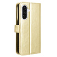 Pattintható tok a Samsung Galaxy A56, Crazy Horse Wallet, arany