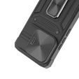 Páncélozott tok Xiaomi Redmi Note 13 Pro 5G, CamShield Slide, fekete + edzett üveg 9H