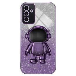 Tok Samsung Galaxy A15 4G / 5G, Glitter Astronaut, lila