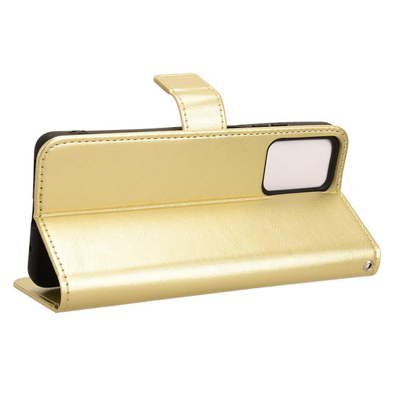 Pattintható tok a Motorola Moto E14, Crazy Horse Wallet, arany