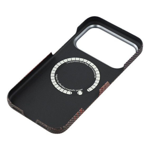 Tok iPhone 17 Pro készülékhez, Aramid szálas, MagSafe, vékony és könnyű, sárga