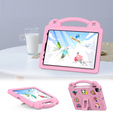 Gyermek tok iPad Air 10.9" 2022/2020 (5/4 gen.) / Pro 11" 2022/2021/2020 (4/3/2 gen.), Cute Patterns, állvánnyal, rózsaszín