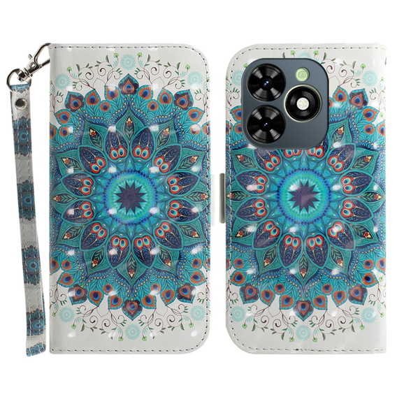 Pattintható tok a Infinix Hot 40i, Wallet, Mandala Flower