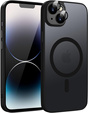 Tok iPhone 13-hoz, MagSafe, ERBORD Matt Case, fekete + képernyőüveg