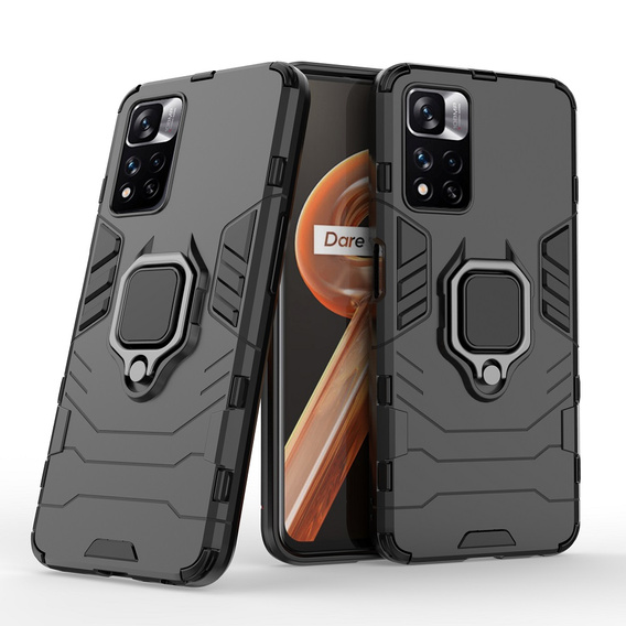 Telefontok a Xiaomi Redmi Note 11 Pro 4G, Kickstand Ring, fekete