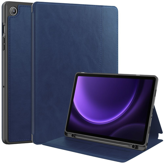 Tok Samsung Galaxy Tab S10 Lite / S10 FE / S9 FE, Business Card and Pen Slotl, kék