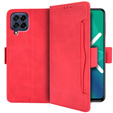 Pattintható tok a Samsung Galaxy M53 5G, Card Slot, piros