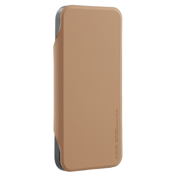 X-LEVEL tok iPhone 16 Pro Max készülékhez, Magnetic Card Holder, barna
