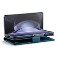 CASEME flip tok Samsung Galaxy Z Fold6 5G, Litchi Wallet, kék