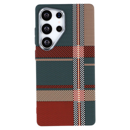 Tok Samsung Galaxy S25 Ultra, Carbon Fiber MagSafe, piros / zöld