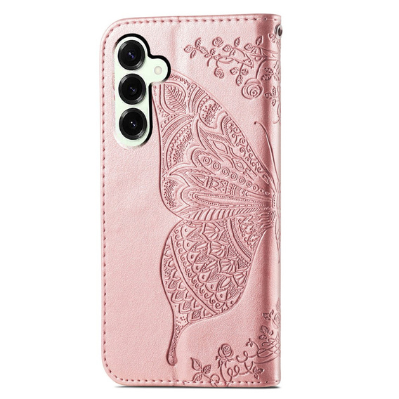 Pattintható tok a Samsung Galaxy S25 FE, Butterfly, rózsaszín rose gold
