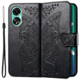 Pattintható tok a Oppo A38 4G / Oppo A18 4G, Butterfly, fekete