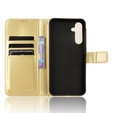 Pattintható tok a Samsung Galaxy A26, Crazy Horse Wallet, arany