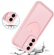 Tok Samsung Galaxy A36, Silicone Heart, rózsaszín + 9H edzett