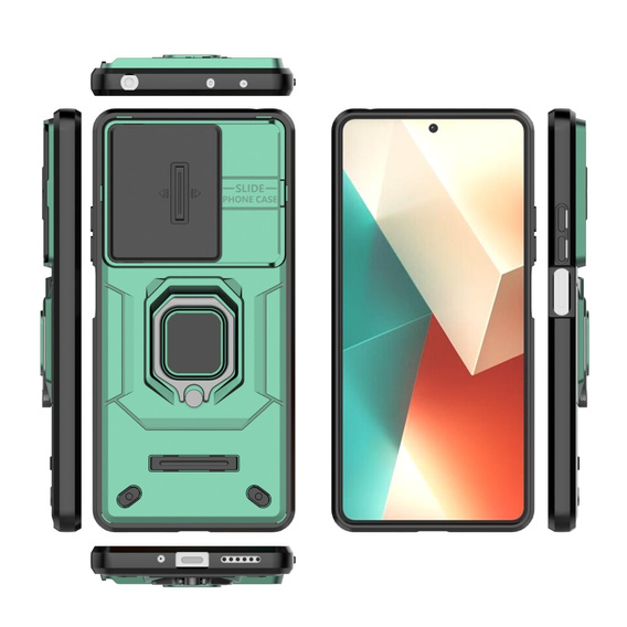 Telefontok a Xiaomi Redmi Note 13 5G, KickStand Camera Lens, zöld
