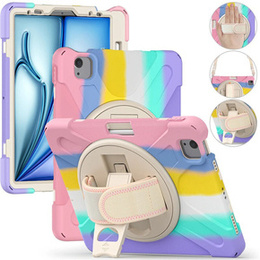 Páncélozott tok Apple iPad Air 11" 6 gen. 2024 (A2902 iPad Pro 12.9 1, védő 360, hely a tollnak, többszínű