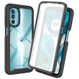 Tok Motorola Moto G52 4G / G82 5G készülékhez, Shockproof, fóliával, fekete