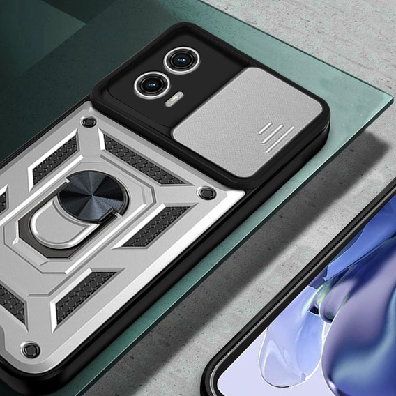 Telefontok a Motorola Moto G53 5G, CamShield Slide, ezüst